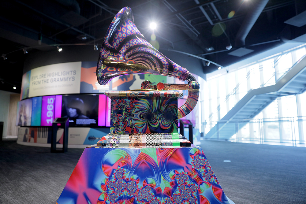GRAMMY Museum artifact featuring a colorful gramophone 