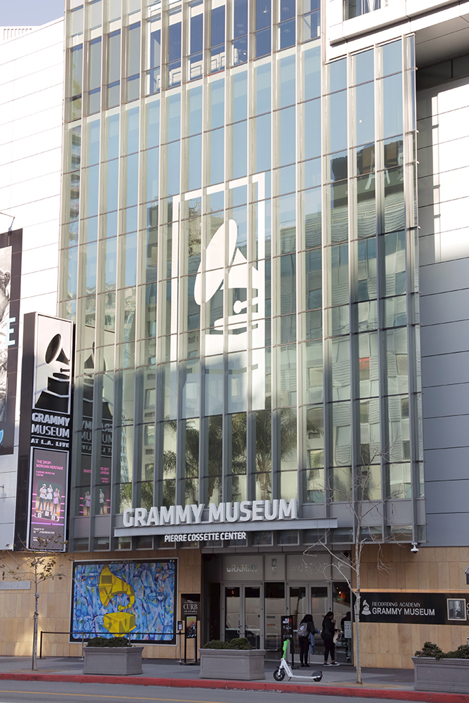 GRAMMY Museum at L.A. Live building from front street view